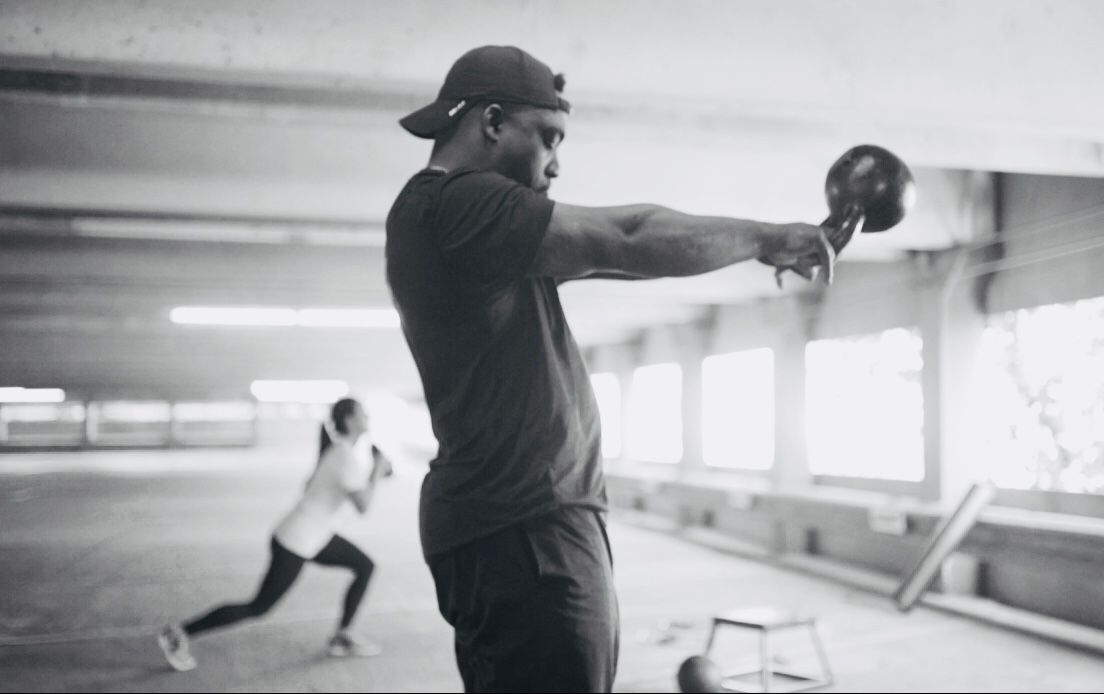 Adult client during a private personal training session at Roc Solid in Edmond, OK